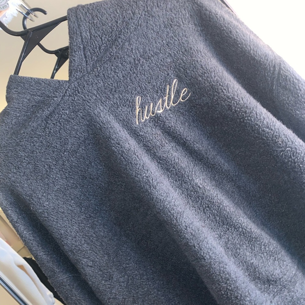 Grey cropped hoodie